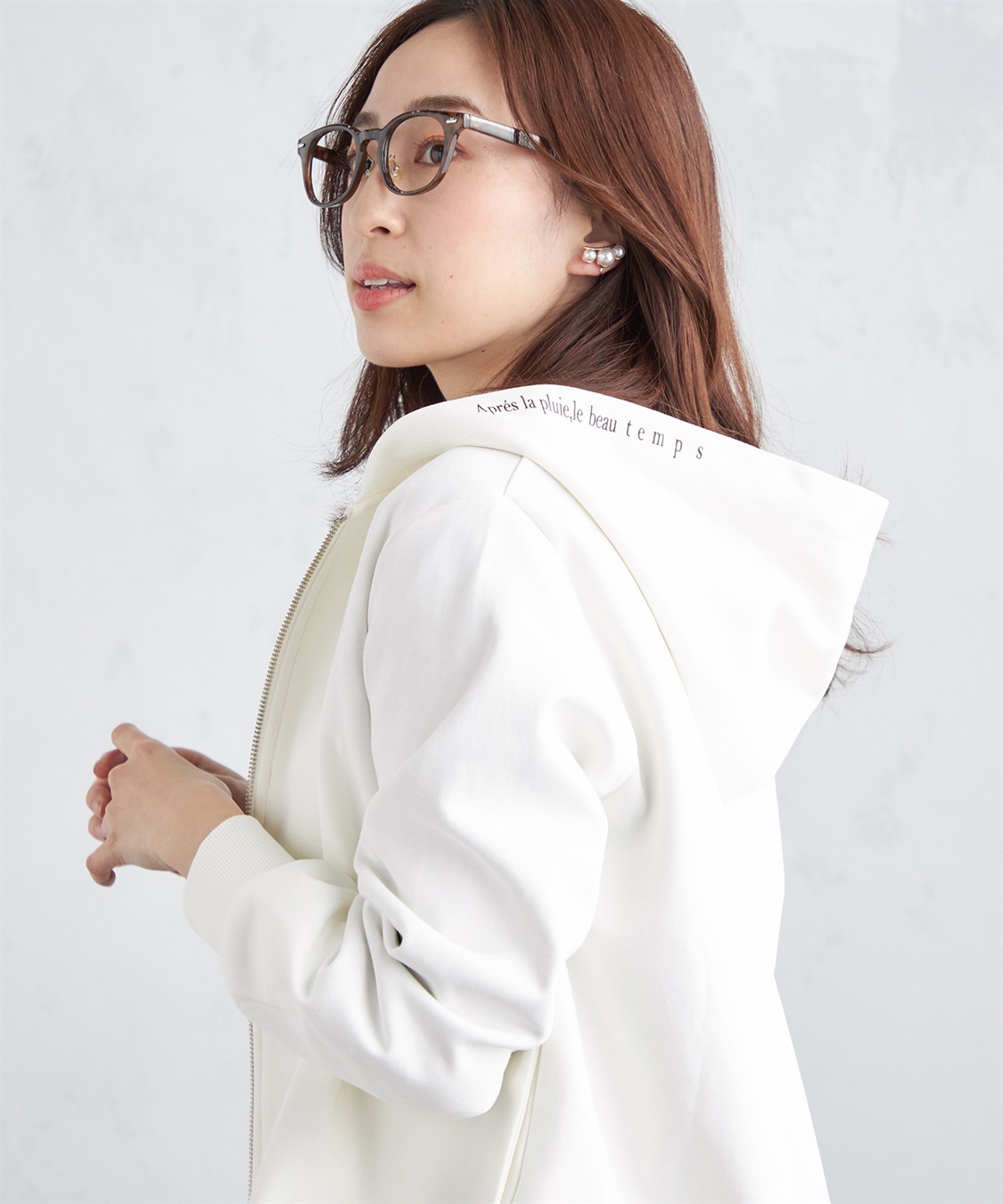 Petit Honfleur フードプリントジップパーカー_sub_14