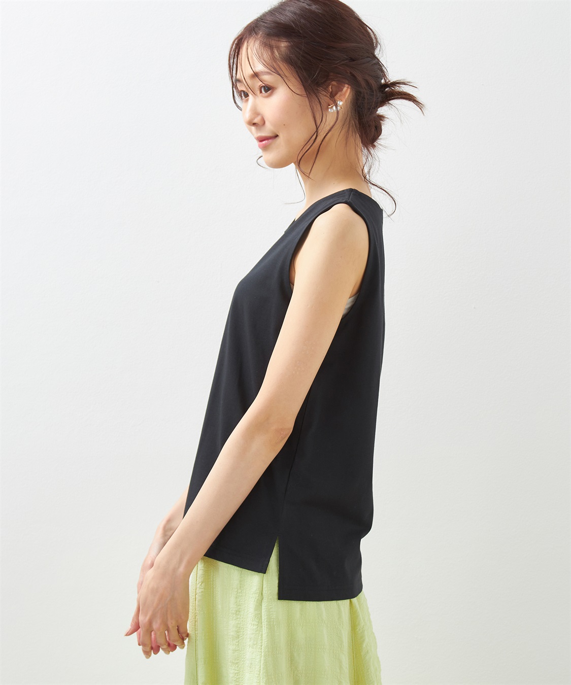 Petit Honfleur 汗じみ防止加工タンクトップ_sub_1