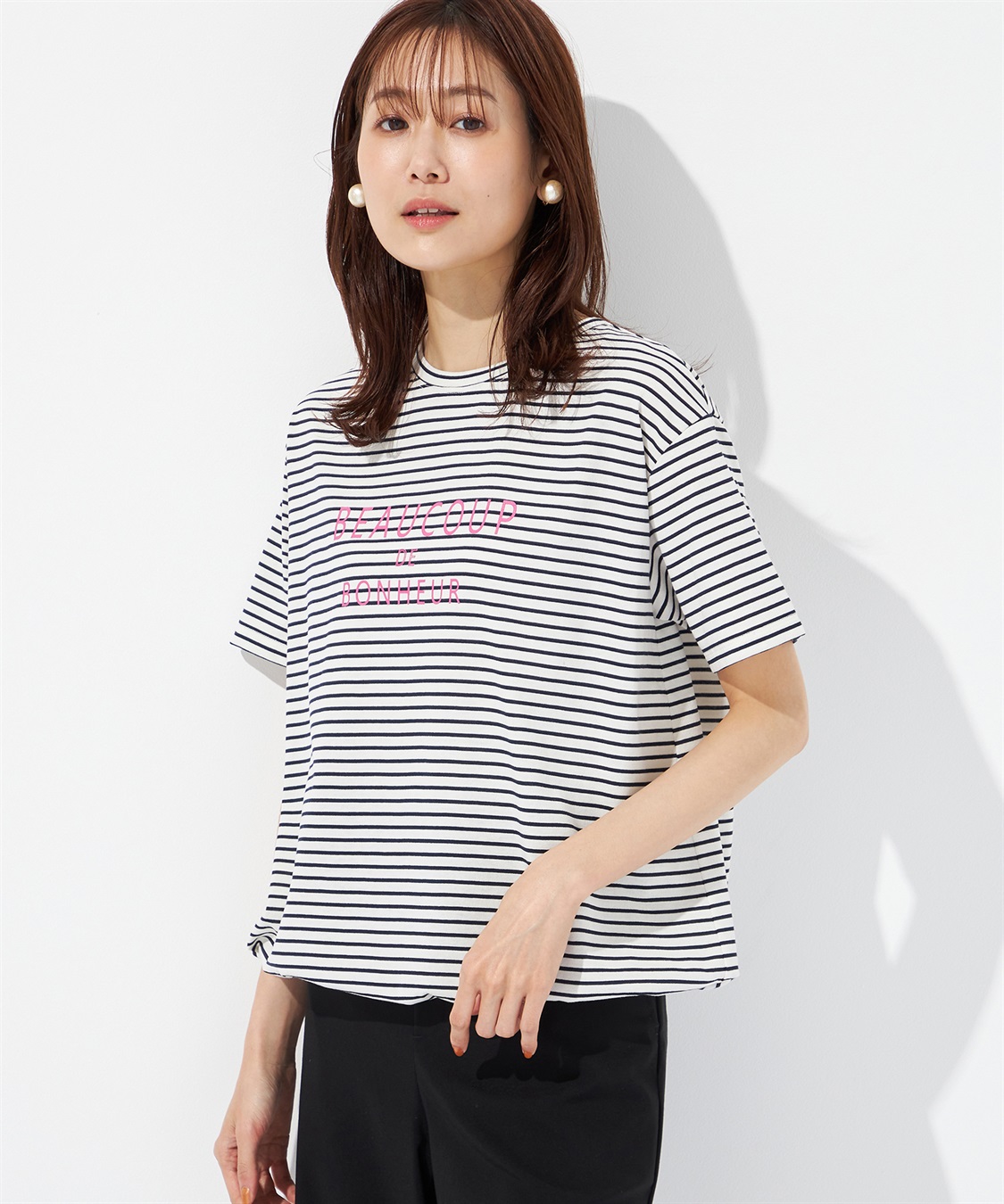 Petit Honfleur ドロストTシャツ_sub_2