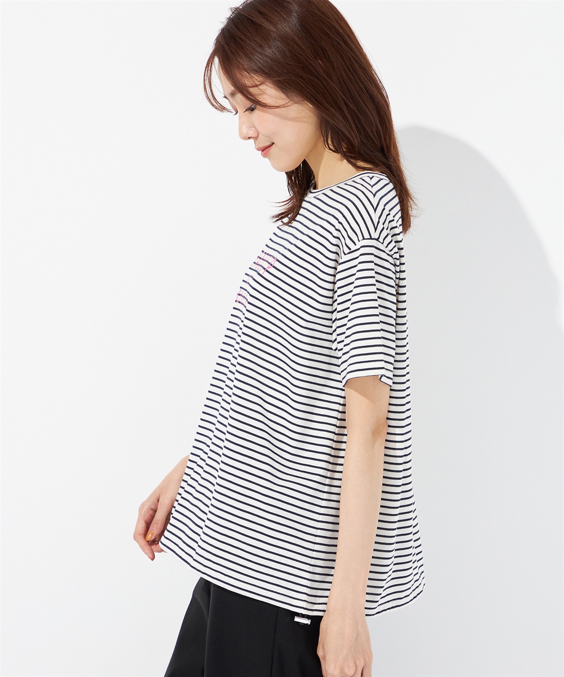 Petit Honfleur ドロストTシャツ_sub_3