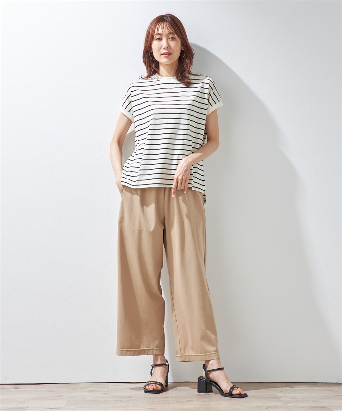 Petit Honfleur 【汗じみ防止】ボーダープルオーバー_sub_1