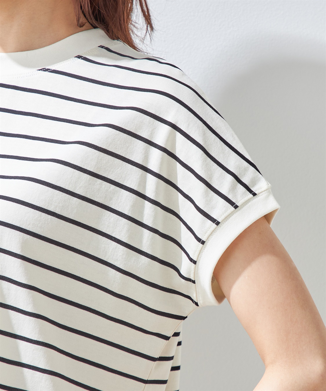 Petit Honfleur 【汗じみ防止】ボーダープルオーバー_sub_4