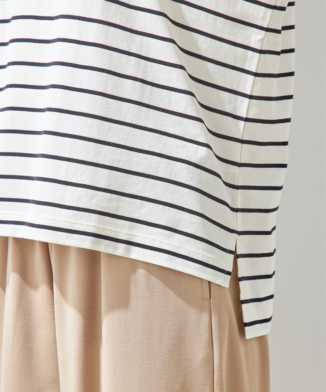 Petit Honfleur 【汗じみ防止】ボーダープルオーバー_sub_5