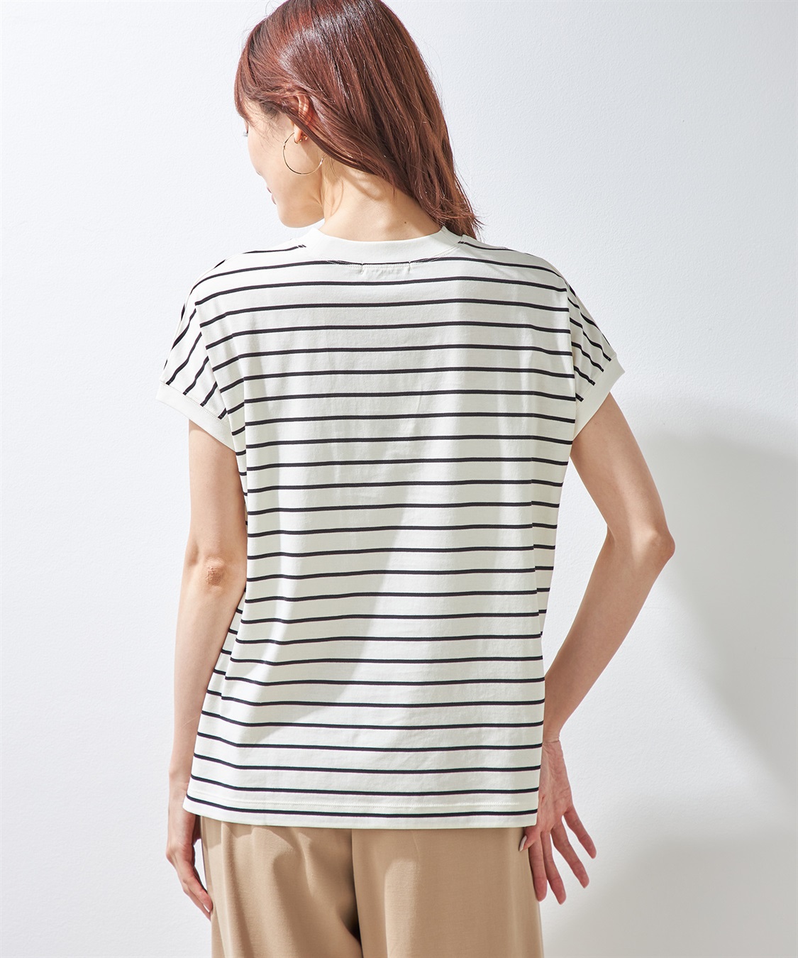 Petit Honfleur 【汗じみ防止】ボーダープルオーバー_sub_9