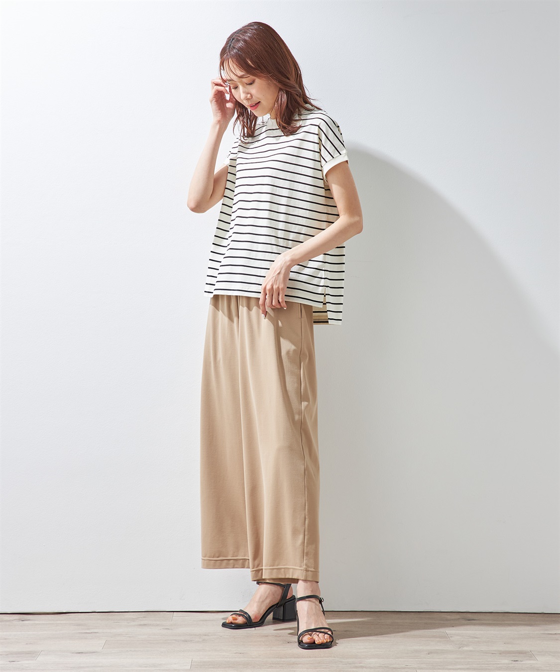 Petit Honfleur 【汗じみ防止】ボーダープルオーバー_sub_14