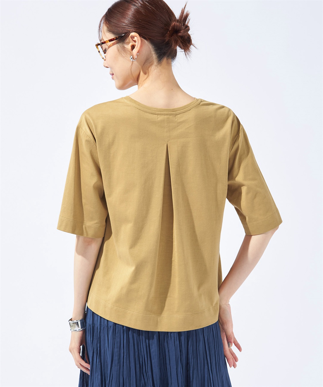 Petit Honfleur 【汗じみ防止・UVカット・冷感】バックタックTシャツ_sub_5