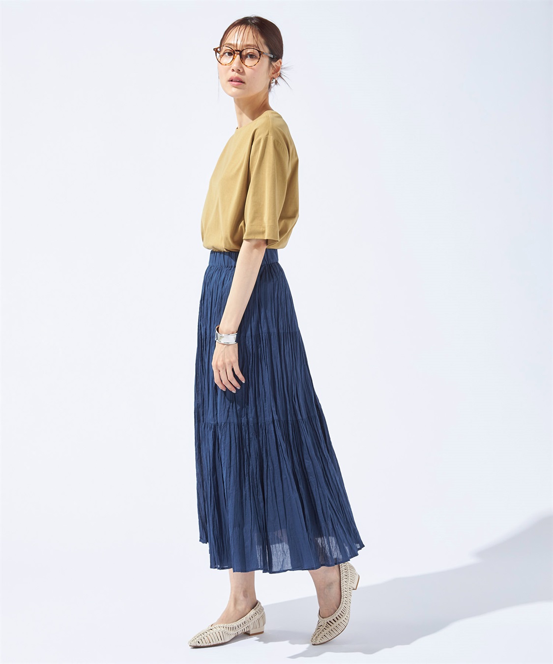 Petit Honfleur 【汗じみ防止・UVカット・冷感】バックタックTシャツ_sub_13