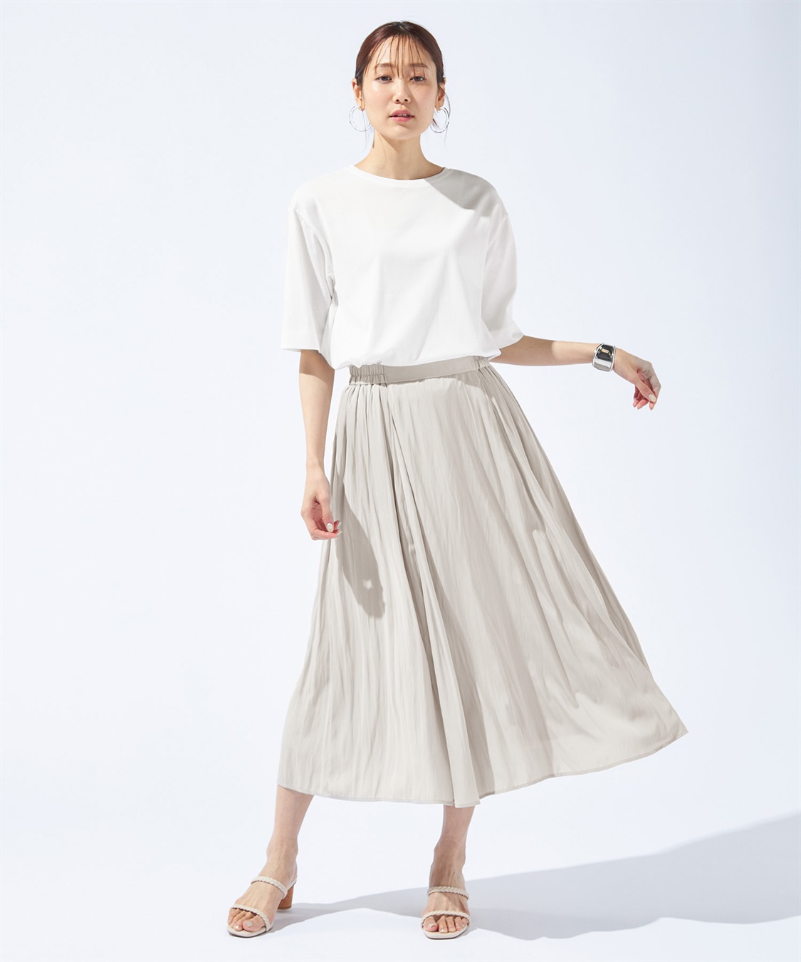 Petit Honfleur 【汗じみ防止・UVカット・冷感】バックタックTシャツ_sub_15