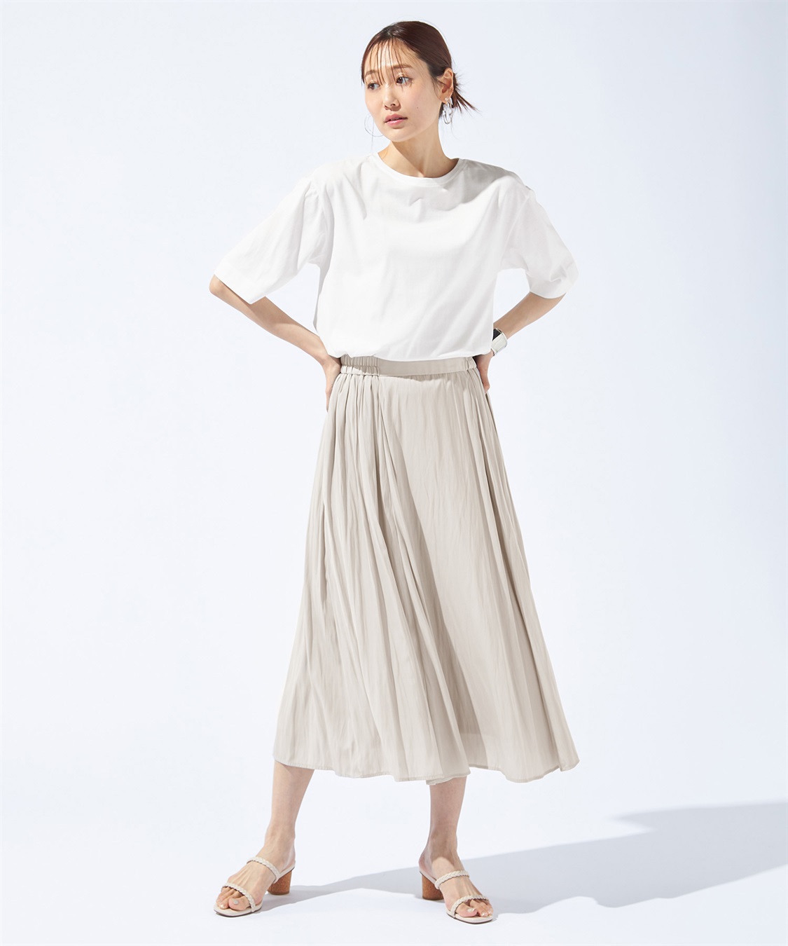 Petit Honfleur 【汗じみ防止・UVカット・冷感】バックタックTシャツ_sub_17