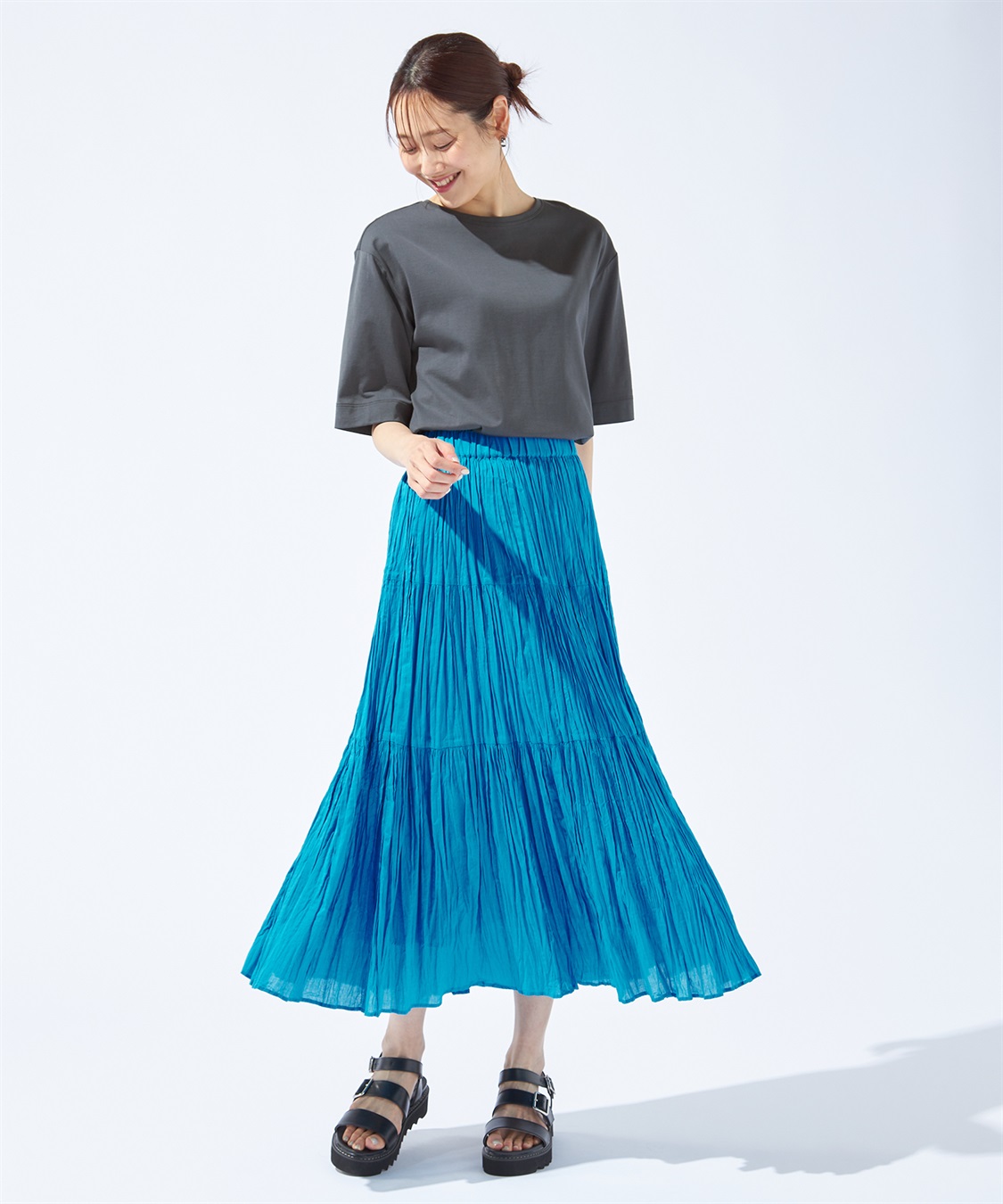 Petit Honfleur 【汗じみ防止・UVカット・冷感】バックタックTシャツ_sub_18