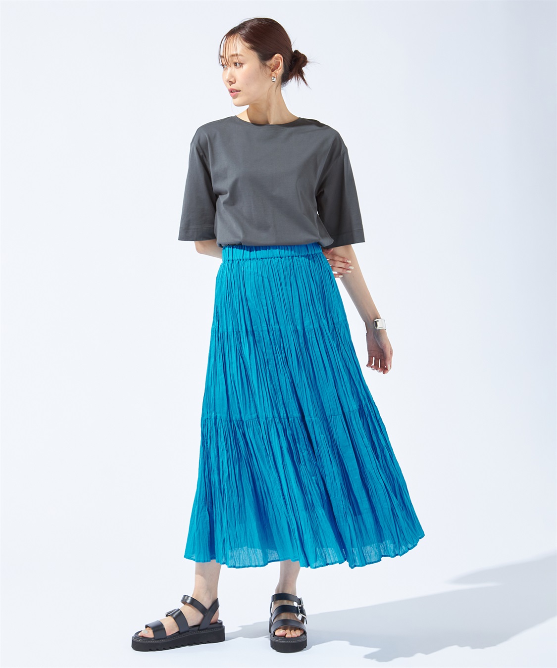 Petit Honfleur 【汗じみ防止・UVカット・冷感】バックタックTシャツ_sub_20