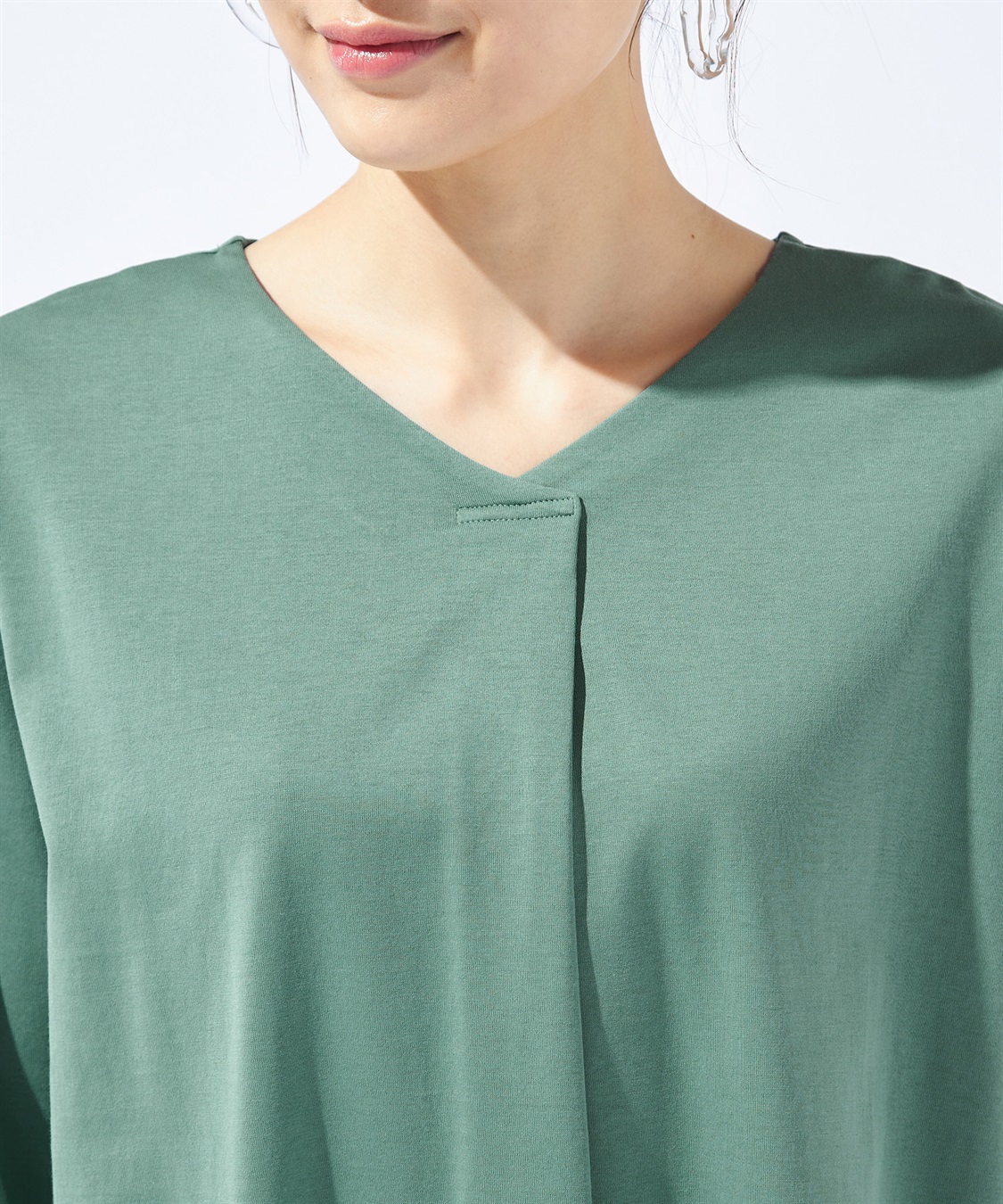 Petit Honfleur 【汗じみ防止・UVカット・冷感】フロントタックTシャツ_sub_4