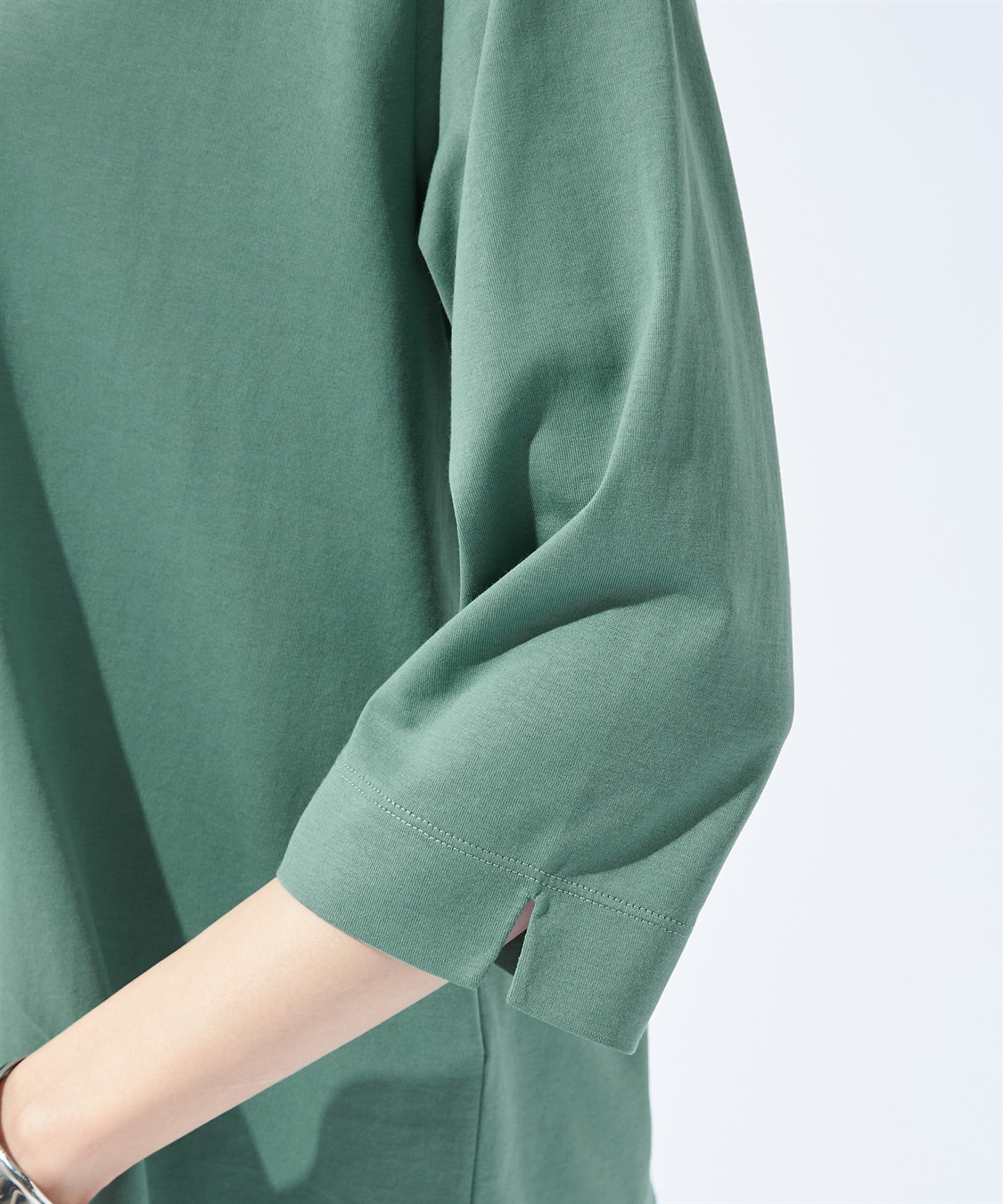 Petit Honfleur 【汗じみ防止・UVカット・冷感】フロントタックTシャツ_sub_5