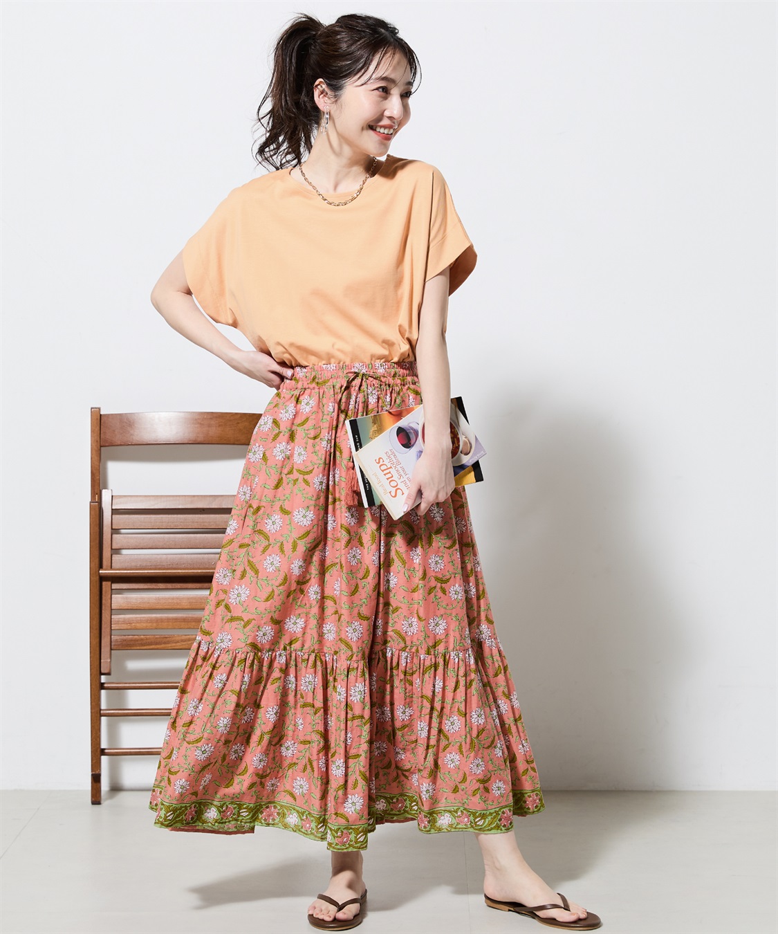 Petit Honfleur 【汗じみ防止・UVカット・冷感】フレンチスリーブプルオーバー_sub_2