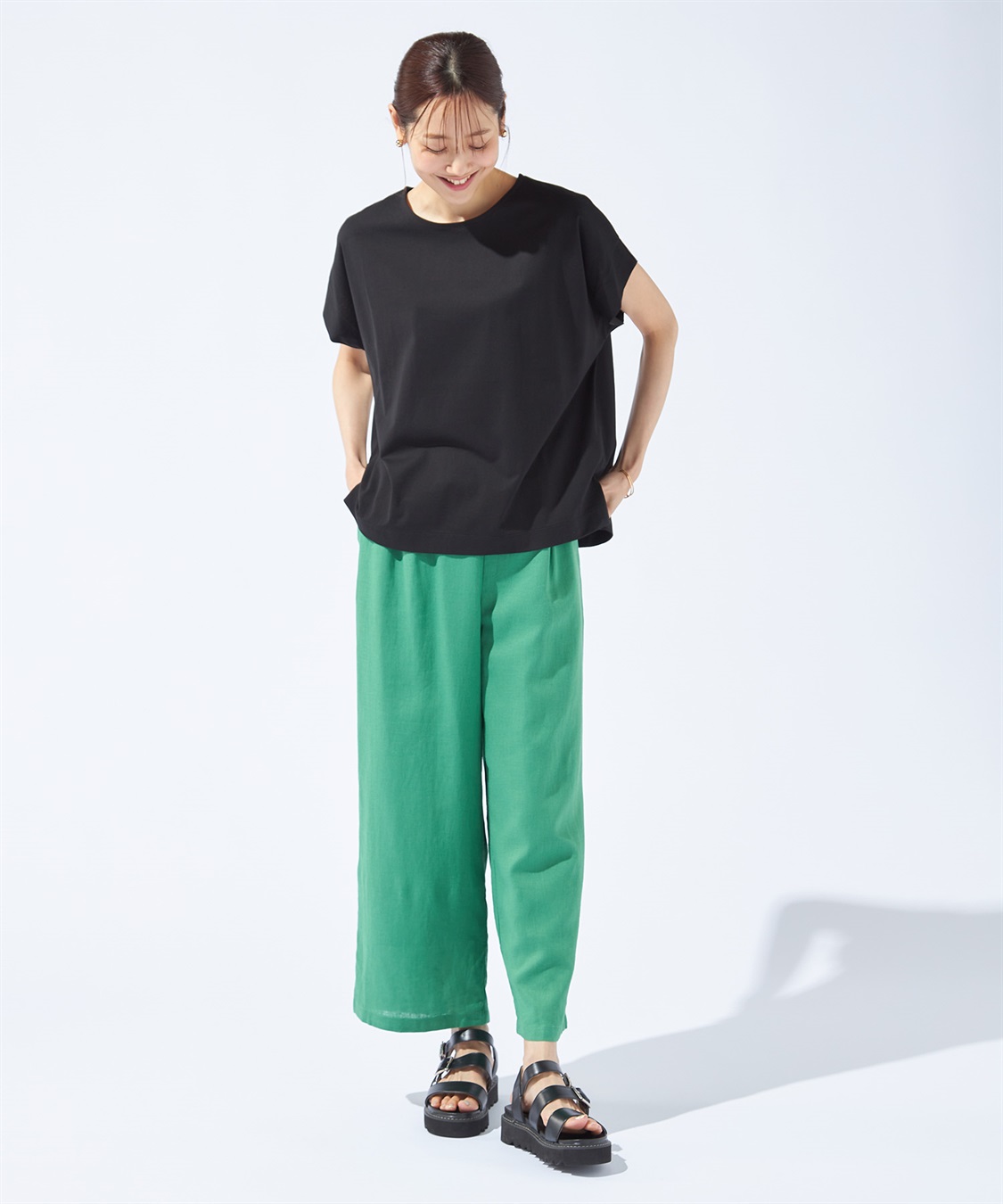 Petit Honfleur 【汗じみ防止・UVカット・冷感】フレンチスリーブプルオーバー_sub_21