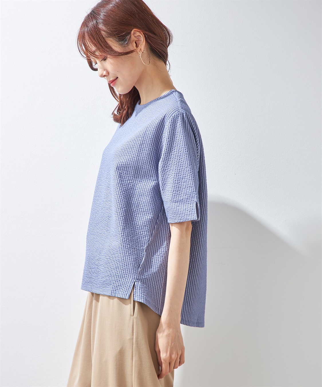 Petit Honfleur サッカーストライプTシャツ_sub_1