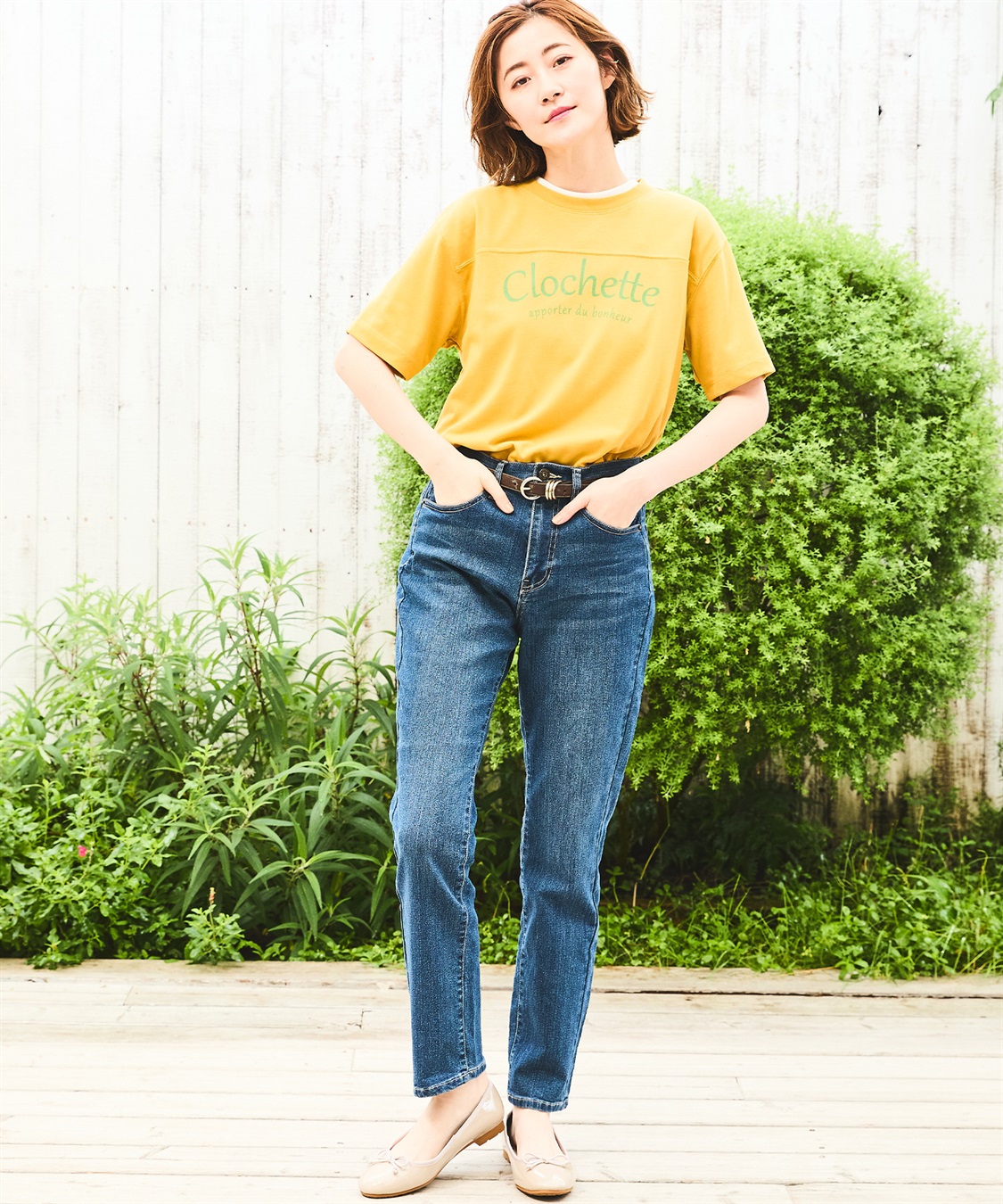 Petit Honfleur 切替ロゴTシャツ_sub_2