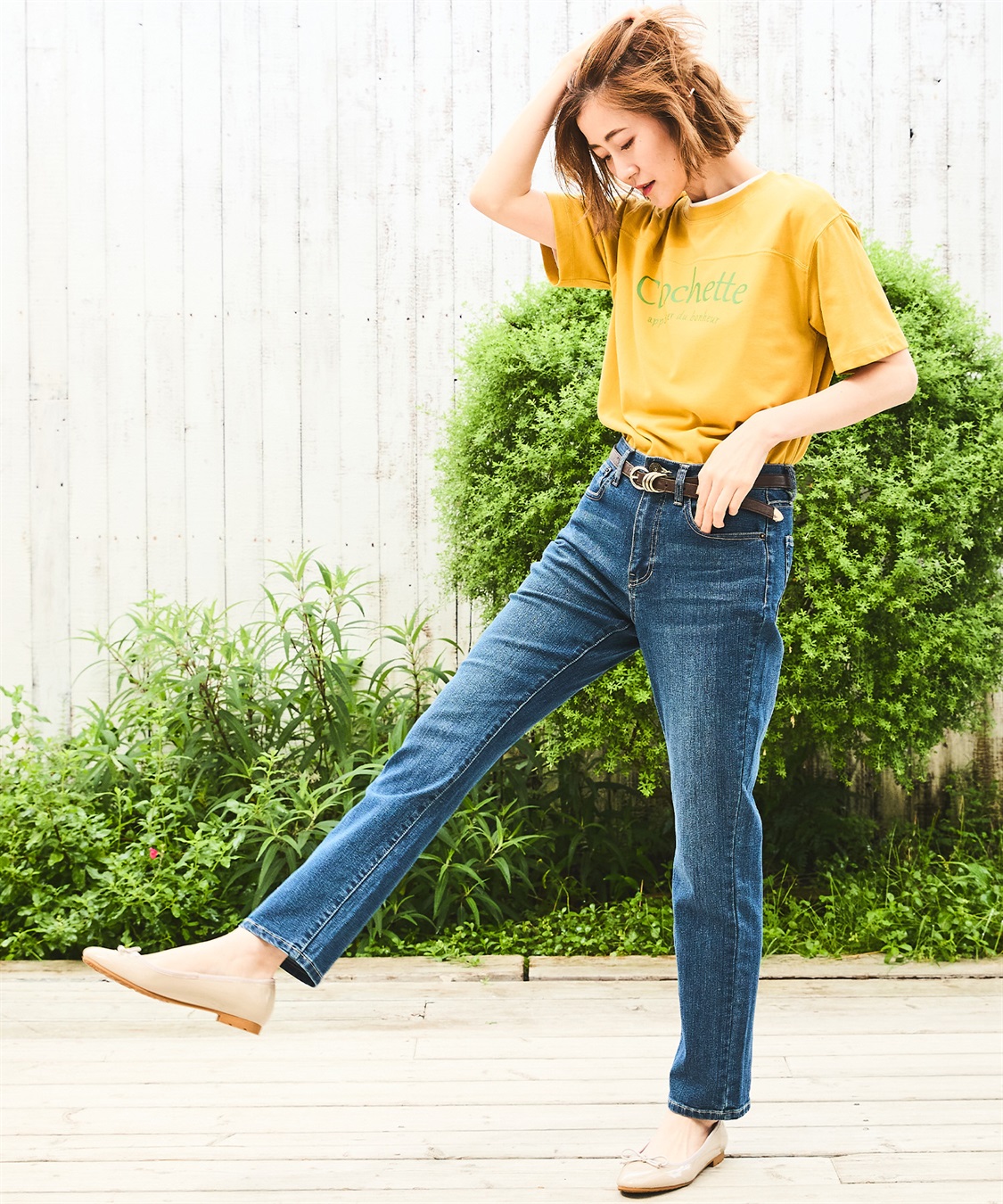 Petit Honfleur 切替ロゴTシャツ_sub_3