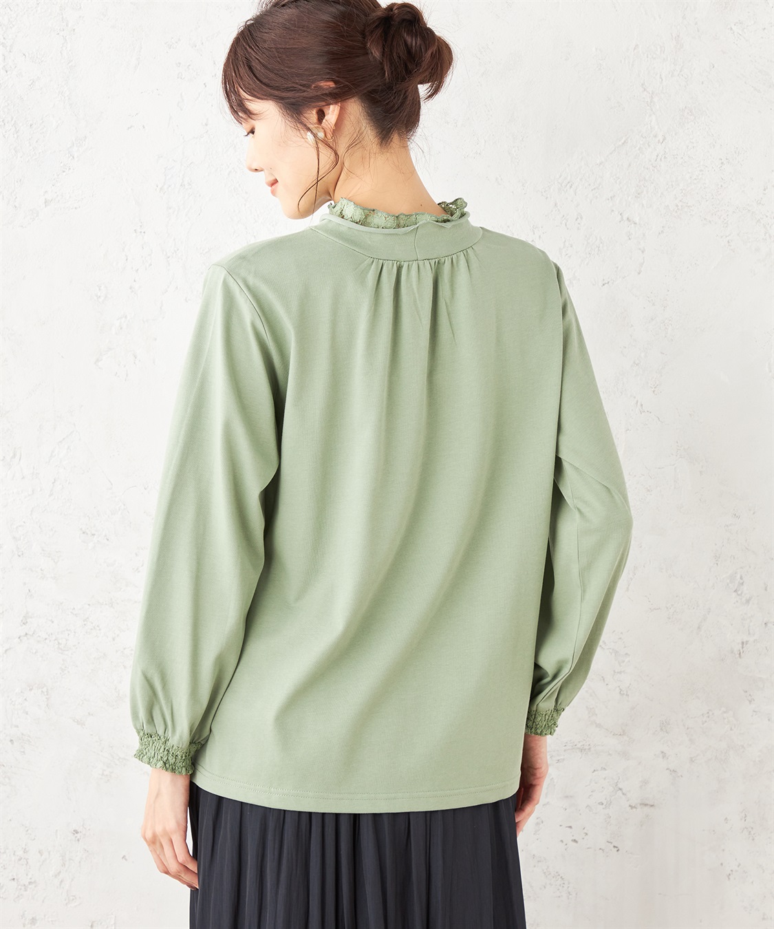 Petit Honfleur レーススリーブプルオーバー_sub_2