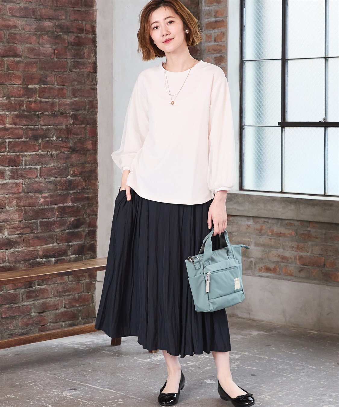 Petit Honfleur チュールスリーブプルオーバー_sub_1