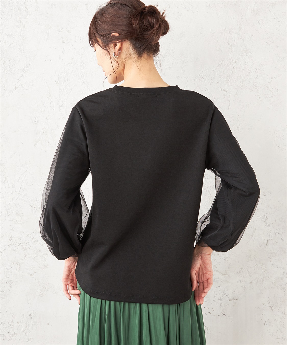 Petit Honfleur チュールスリーブプルオーバー_sub_5