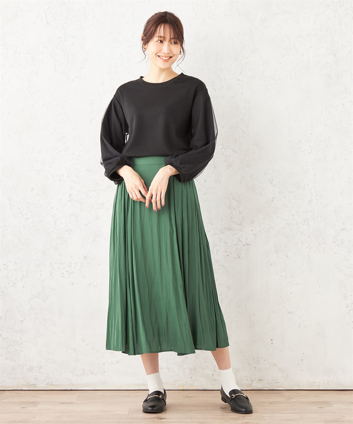 Petit Honfleur チュールスリーブプルオーバー_sub_12