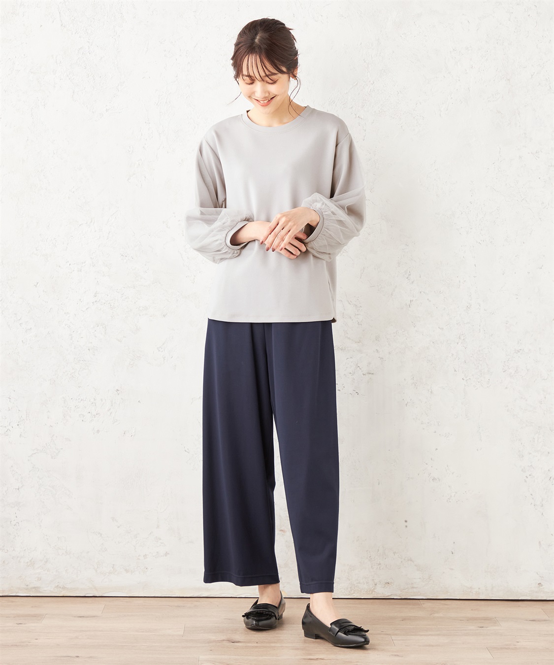 Petit Honfleur チュールスリーブプルオーバー_sub_15