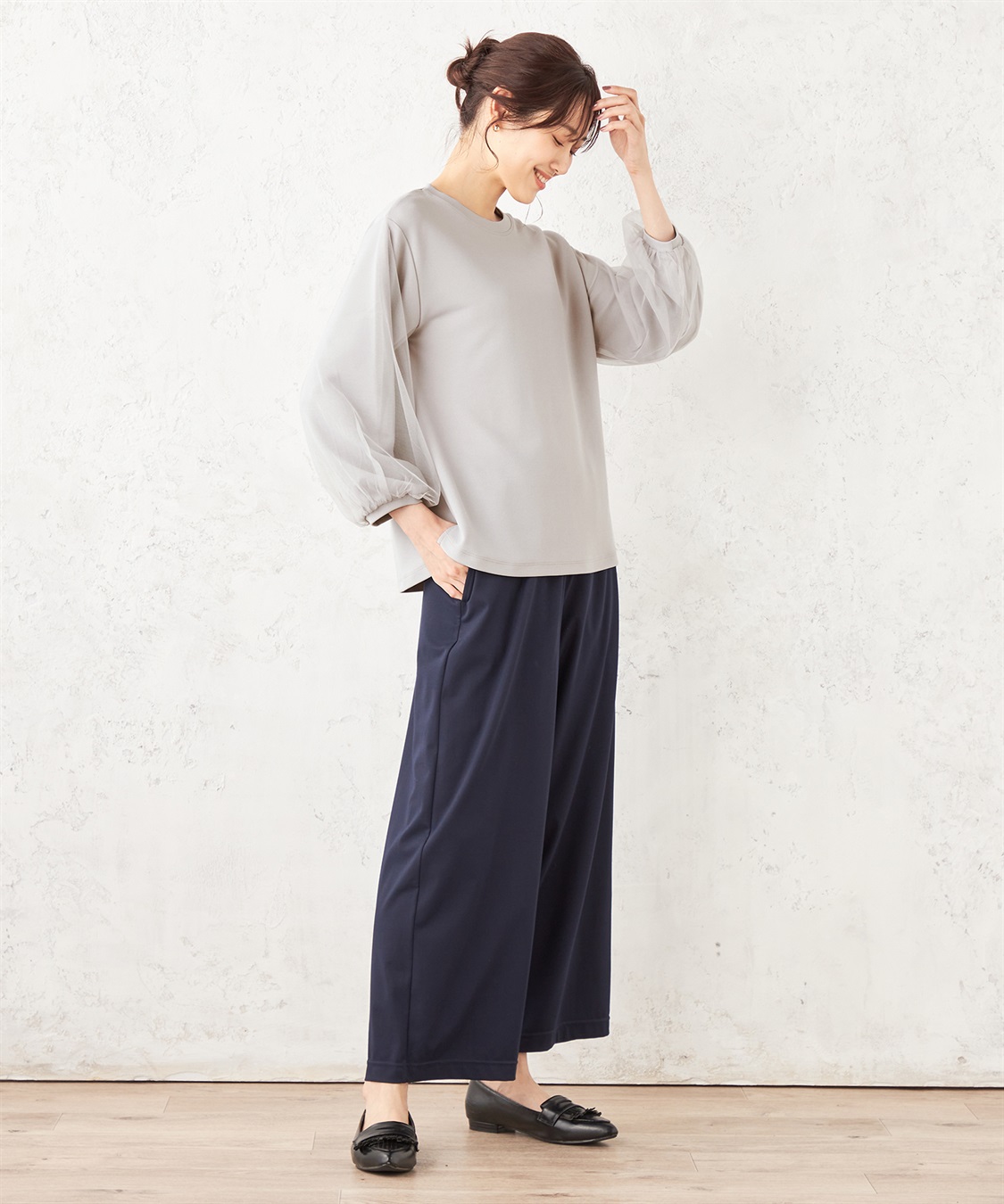 Petit Honfleur チュールスリーブプルオーバー_sub_16