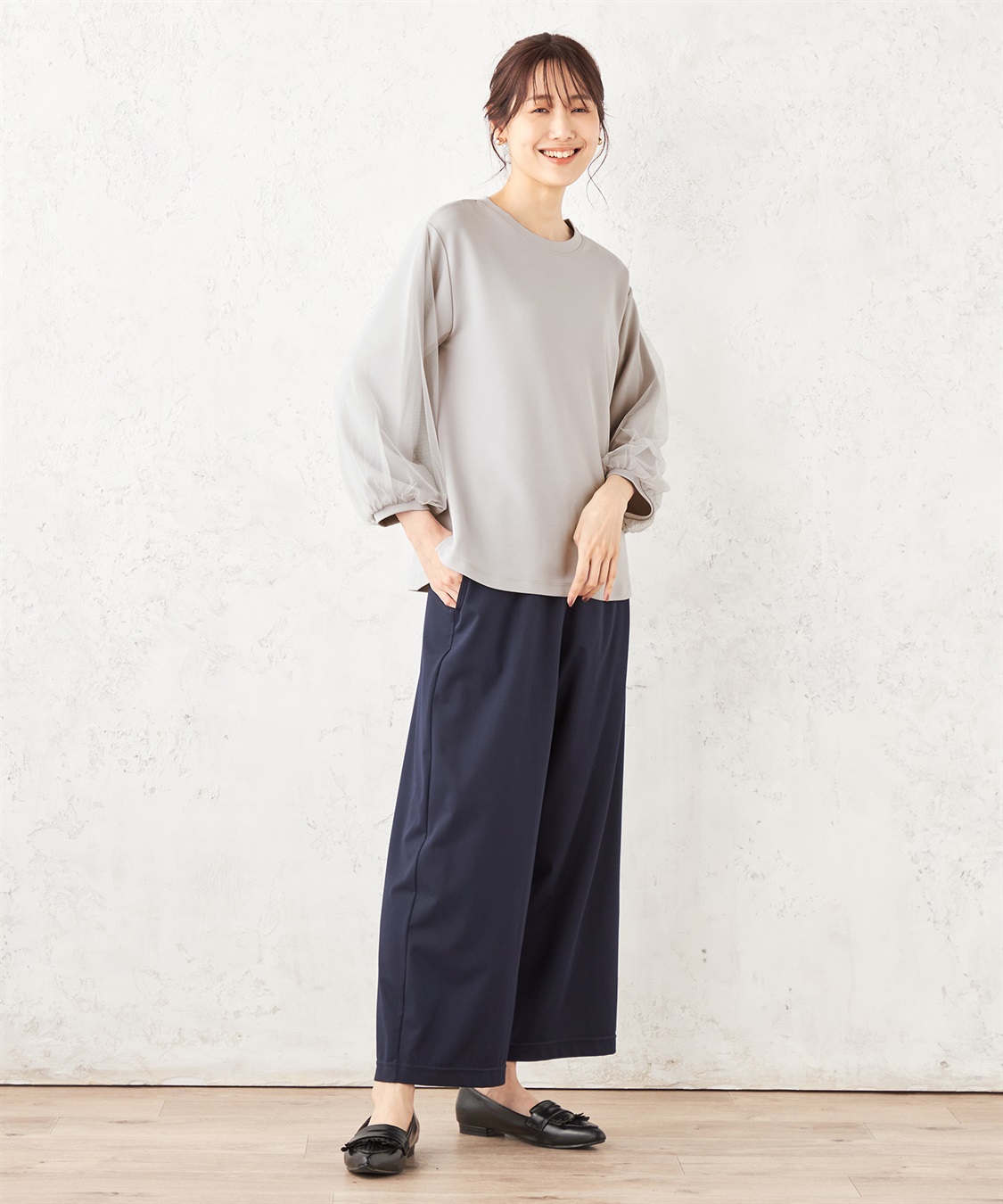 Petit Honfleur チュールスリーブプルオーバー_sub_17