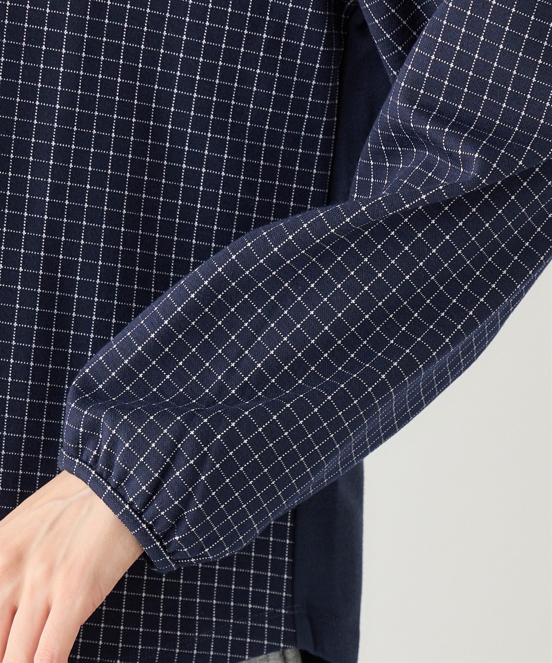 Petit Honfleur チェックジャガードプルオーバー_sub_4