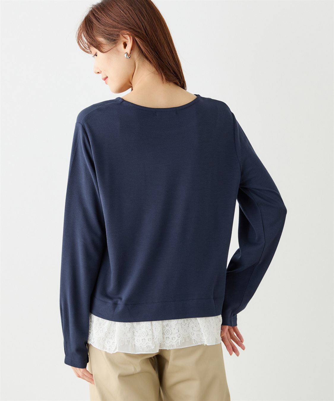 裾レースプルオーバー Petit Honfleur｜クロスプラス公式通販サイト