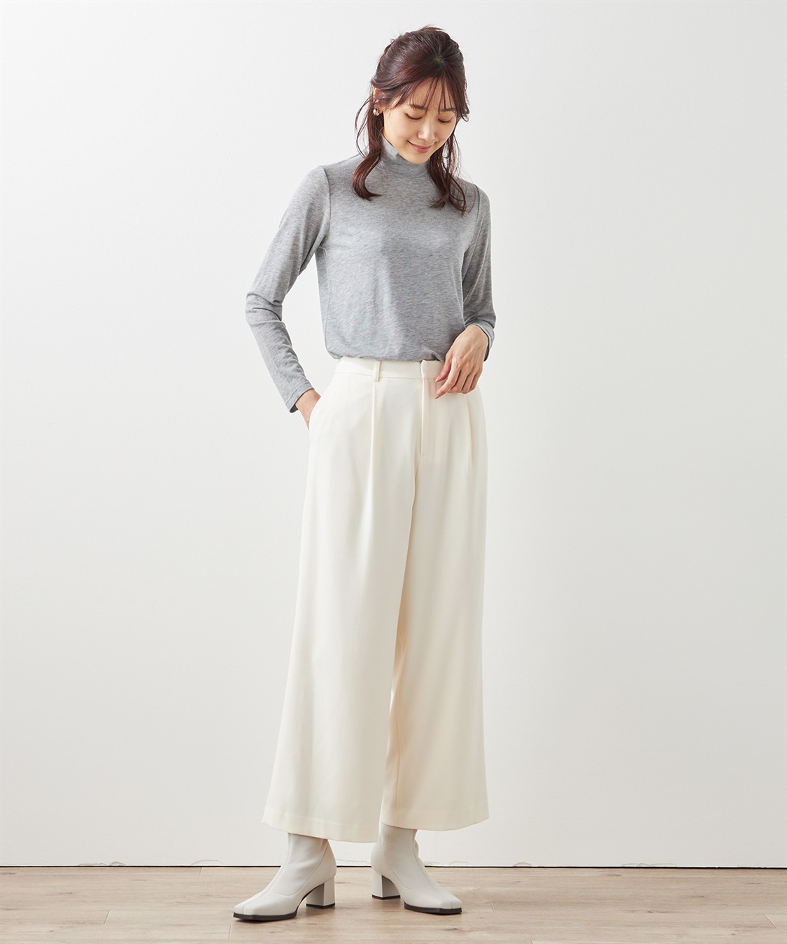 Petit Honfleur メロークシュネックプルオーバー_sub_10