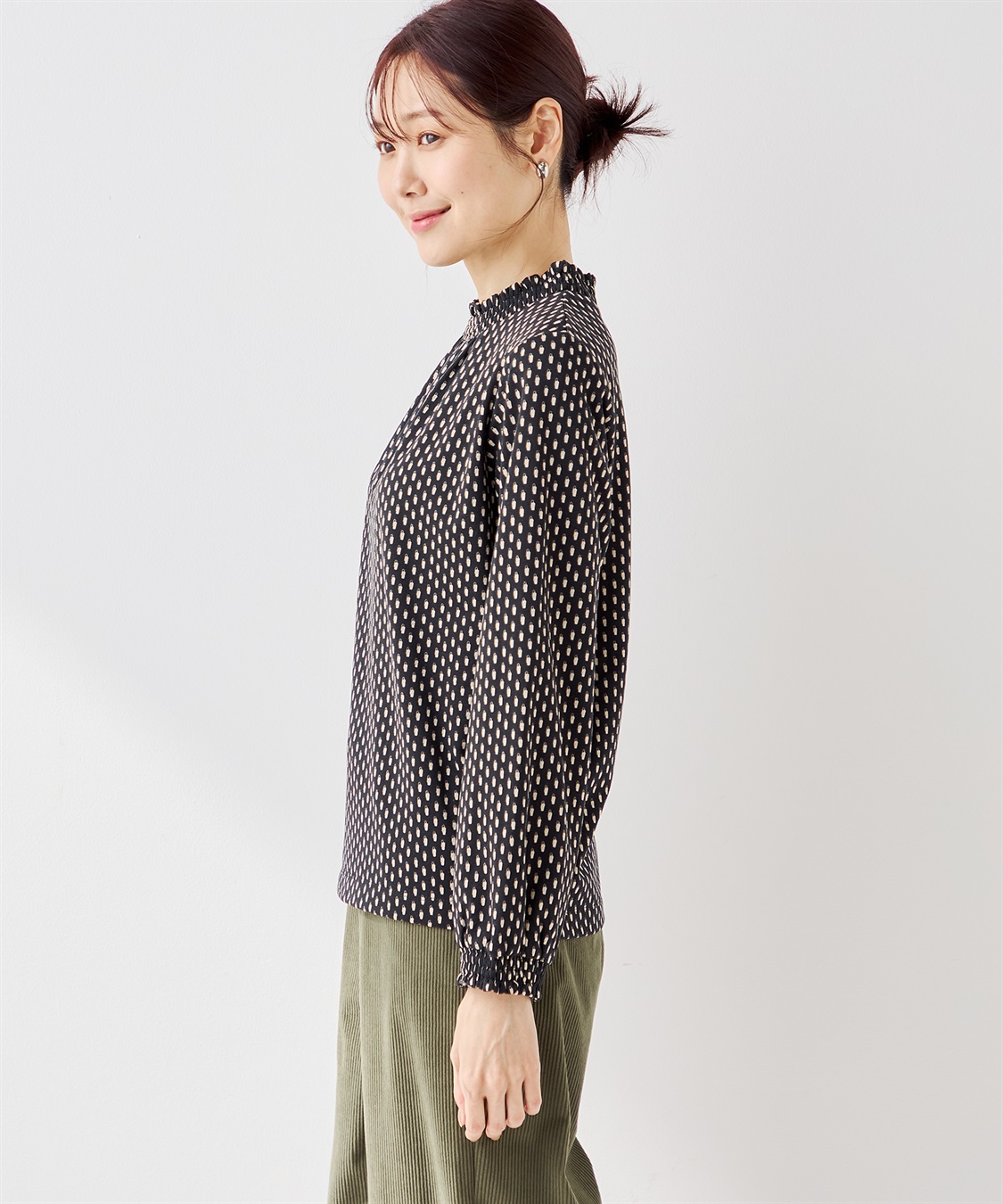 Petit Honfleur フリル衿プリントプルオーバー_sub_1