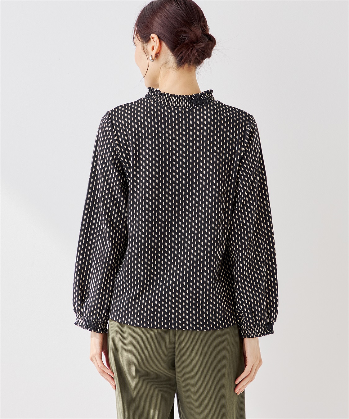 ▪️専用　BORDER FRILL TOP(38) 　BLACK ▪️専用 BORDER FRILL TOP(38) BLACK