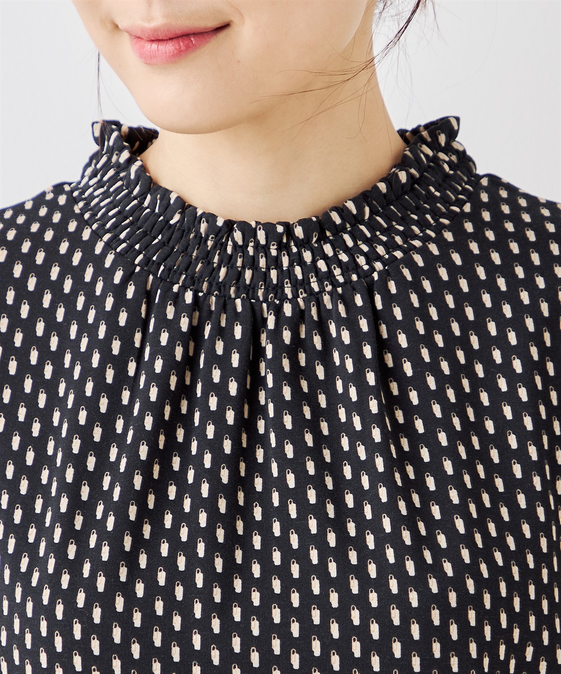 Petit Honfleur フリル衿プリントプルオーバー_sub_3