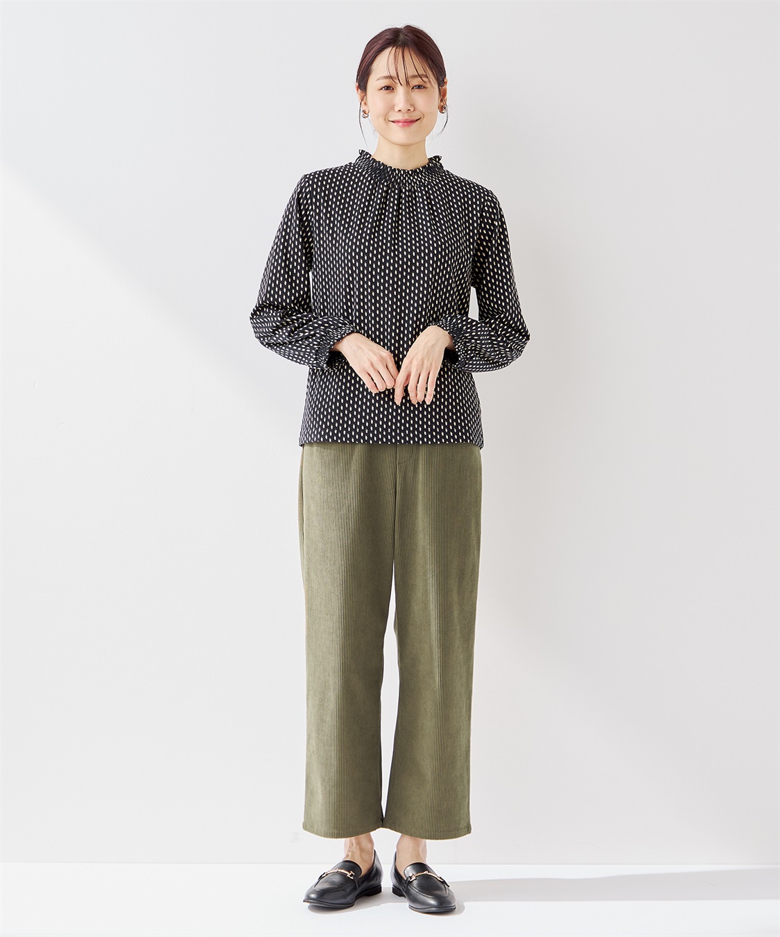 Petit Honfleur フリル衿プリントプルオーバー_sub_9