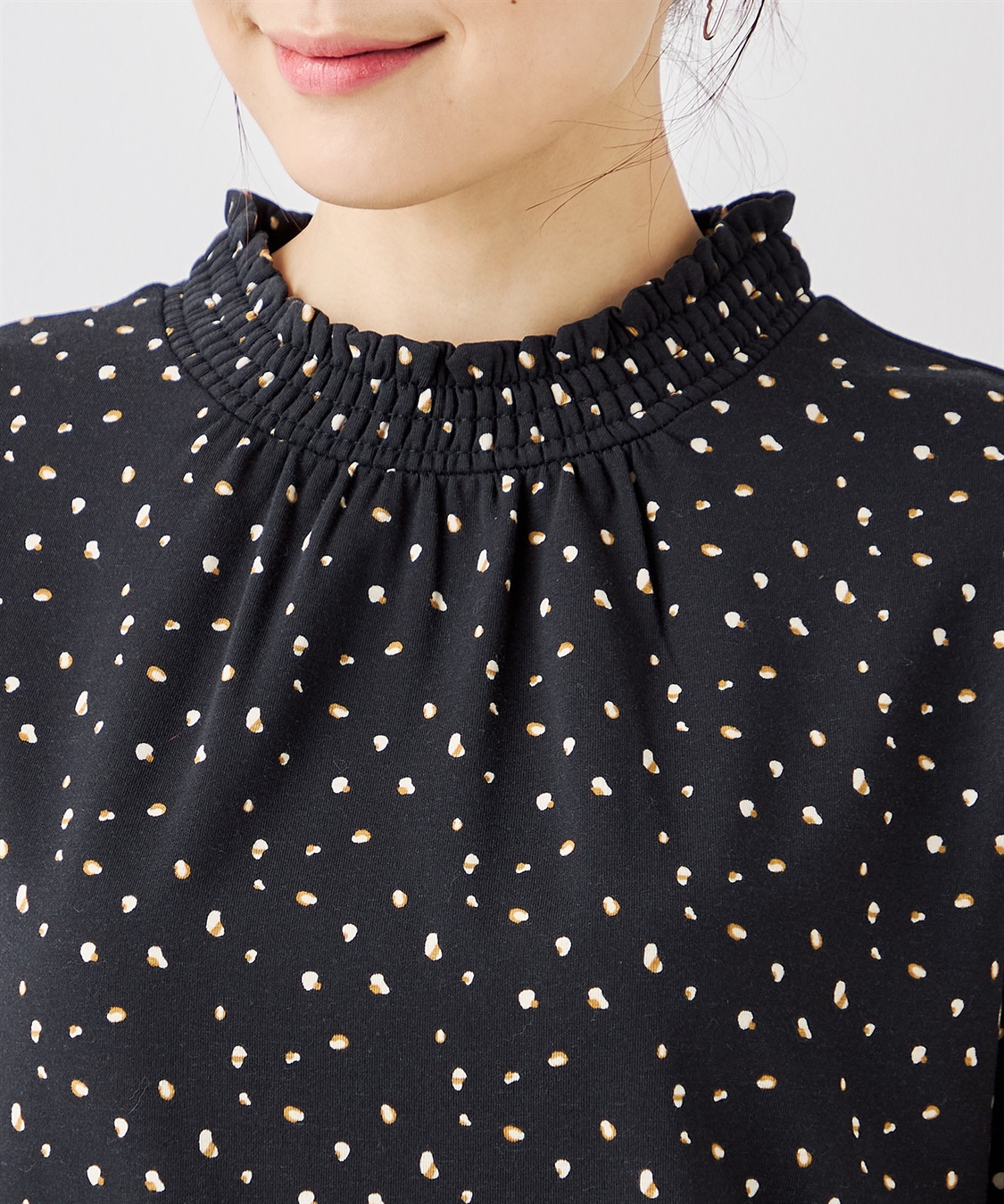 Petit Honfleur フリル衿ドットプルオーバー_sub_3