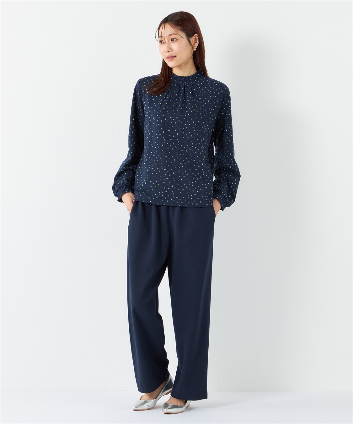 Petit Honfleur フリル衿ドットプルオーバー_sub_17