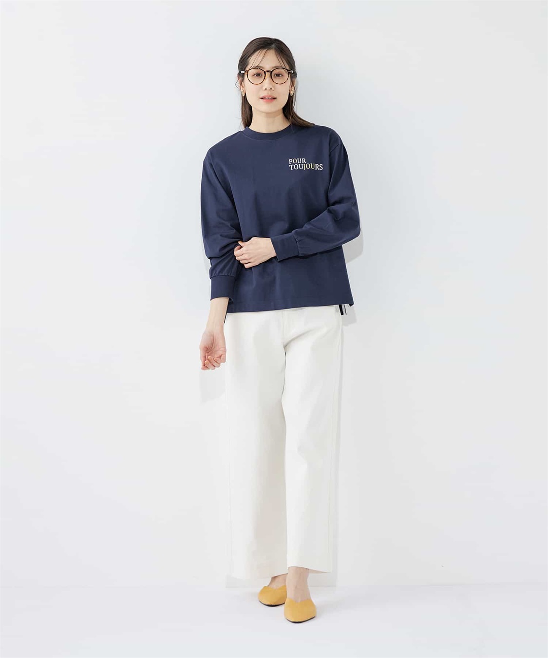 Petit Honfleur モックネックロゴプルオーバー_sub_17