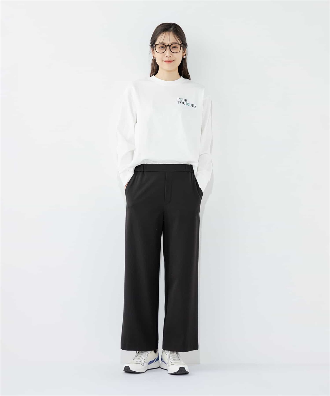 Petit Honfleur モックネックロゴプルオーバー_sub_19