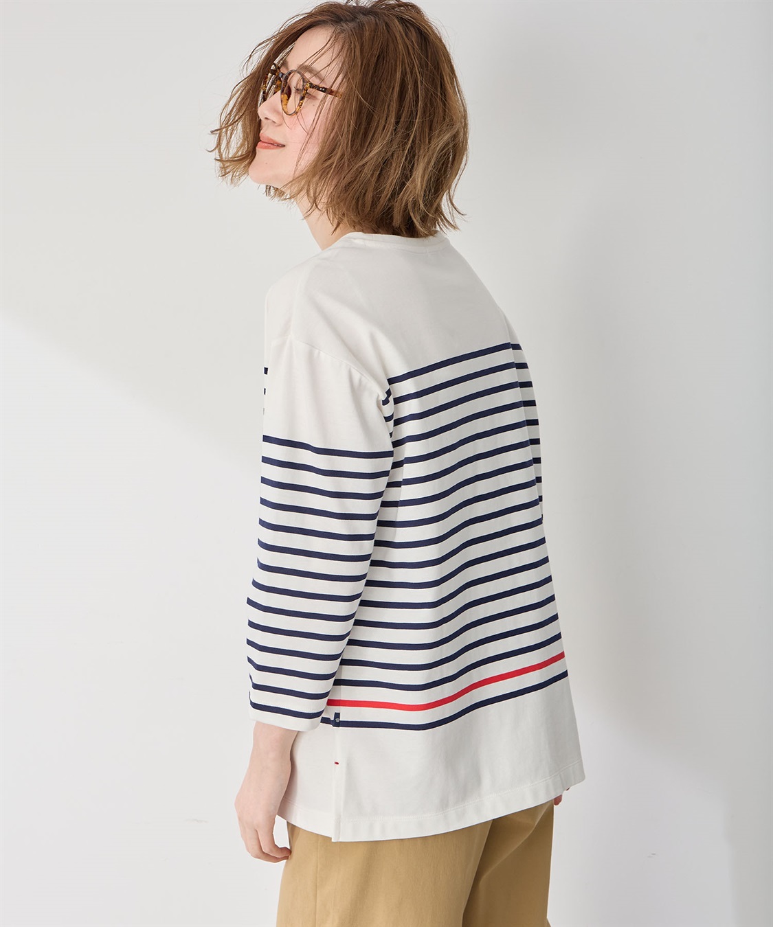 Petit Honfleur オーガニックコットンボーダーTシャツ_sub_2