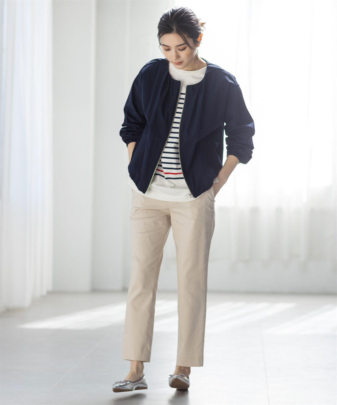 Petit Honfleur オーガニックコットンボーダーTシャツ_sub_10