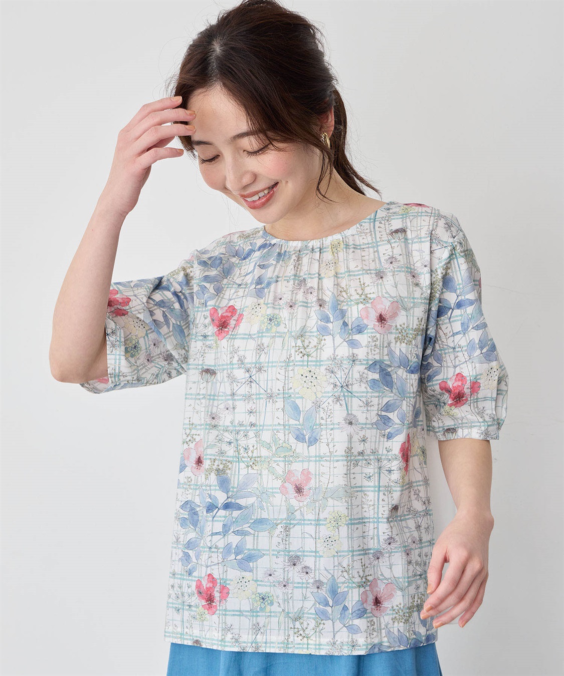 Petit Honfleur リバティプリントプルオーバー_sub_11