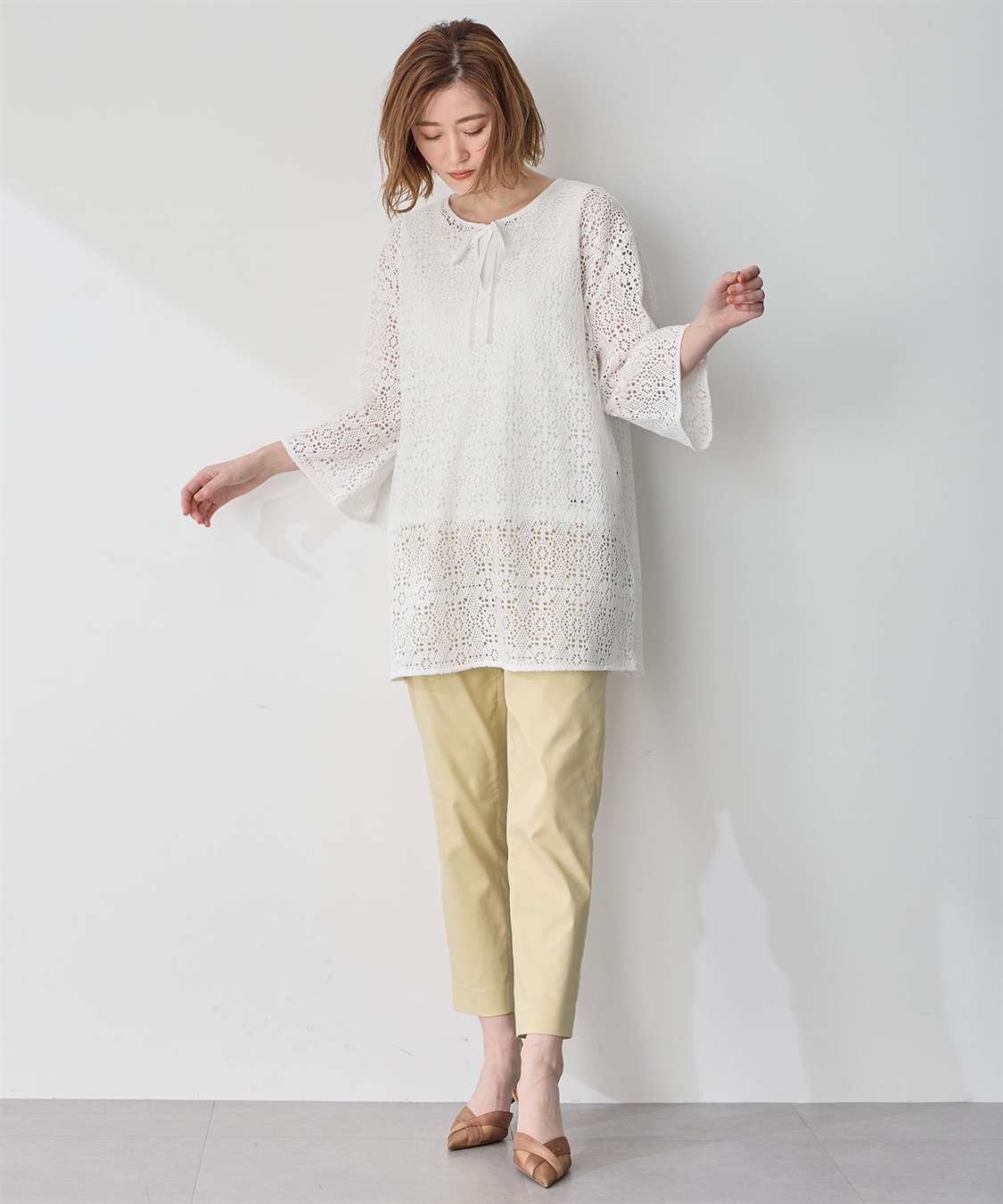 Petit Honfleur レースプルオーバーチュニック_sub_9