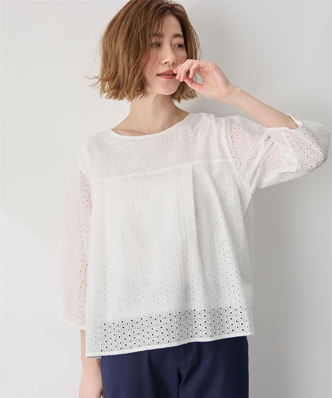 Petit Honfleur レースフレアプルオーバー_sub_9