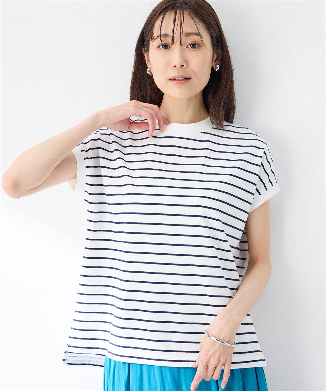 Petit Honfleur 【UVカット】【接触冷感】ボーダーTシャツ_sub_1