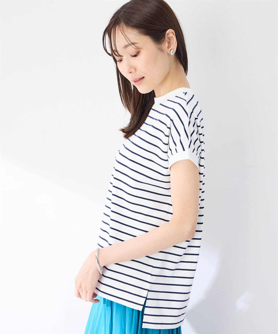 Petit Honfleur 【UVカット】【接触冷感】ボーダーTシャツ_sub_2