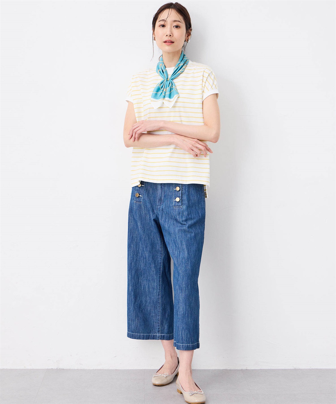 Petit Honfleur 【UVカット】【接触冷感】ボーダーTシャツ_sub_10