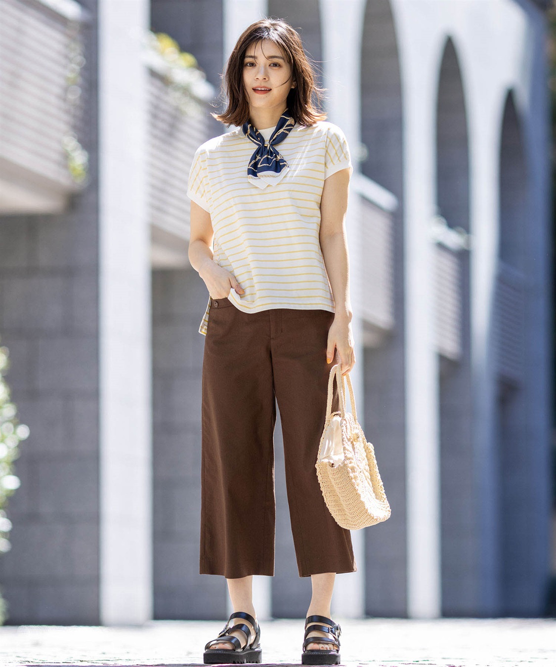 Petit Honfleur 【UVカット】【接触冷感】ボーダーTシャツ_sub_11