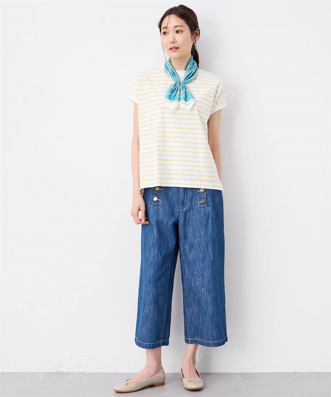 Petit Honfleur 【UVカット】【接触冷感】ボーダーTシャツ_sub_12